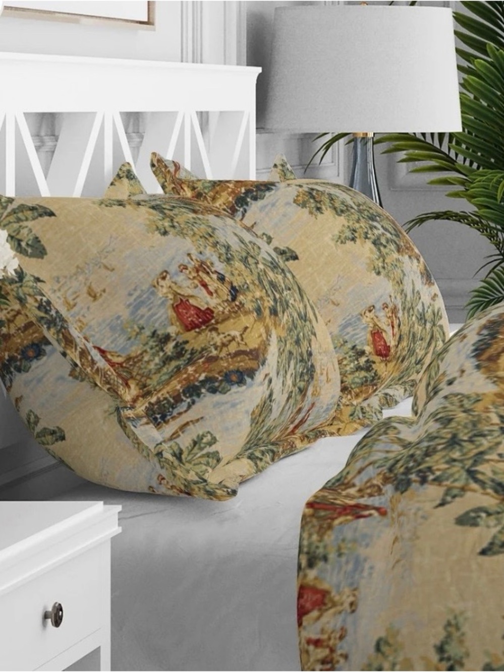 2 Pillow Sham in Bosporus Billiard Renaissance Toile